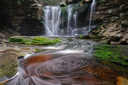 Elakala Waterfall - waterfall, pool, nature, usa