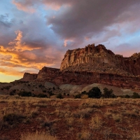 Sunset in Capitol Reef National Park, near Capitol Gorge