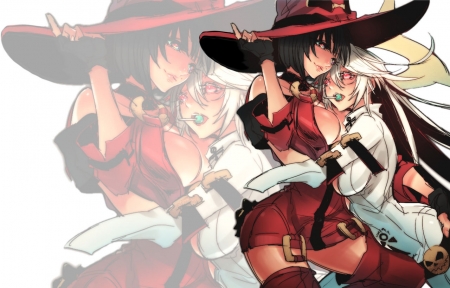 Jack-o and I-no xrd - anime girl, couple, guilty gear, video games, yuri