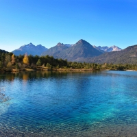 Crystal clear water lake in the alps - Tyrol