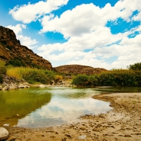 Rio Grande River, Big Bend National Park. The opposite bank is Mexico