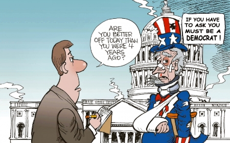 Crippled America - white house, uncle sam, America, media