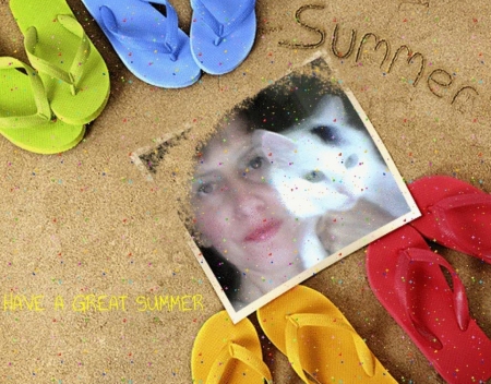 My cat and me - cats, summer, sand, beach