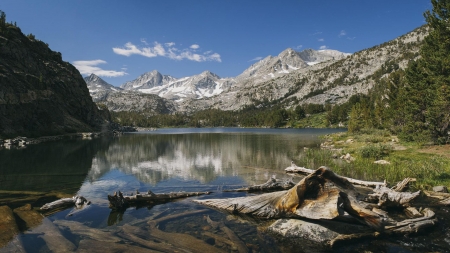 Little Lakes Valley, California - usa, reflections, water, landscape, mountains, rocks, sky