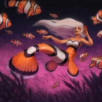 Clownfish mermaid