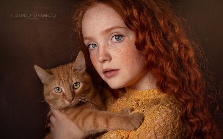 Girl with Cat