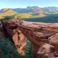 Beat the crowd up to the Devilâ€™s Bridge in Sedona, Arizona