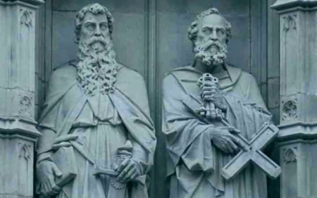 Apostles Peter and Paul - Paul, saints, apostles, Peter, sculptures