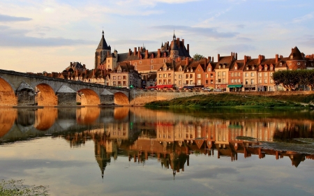 Gien, France - river, France, town, bridge