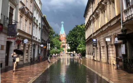 Street in Krakow, Poland
