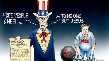 Sleeping - freedom, woke, uncle sam, kneeling
