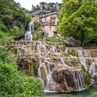 Waterfall Below Castle Orbaneja, Spain