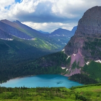Grinnell Glacier Lake, Glacier National Park, Montana