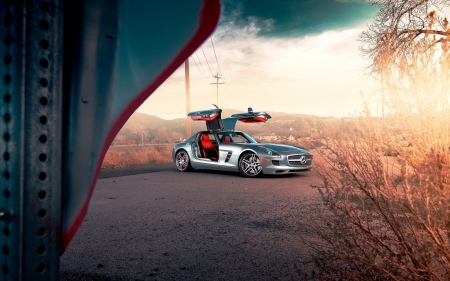 Mercedes-benz - Car, Mercedes, benz, door