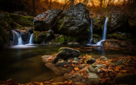 Waterfall - stream, water, nature, waterfall