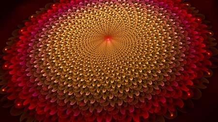 Burning red - abstract, red, yellow, luminis, christian vichi