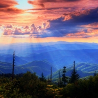 Great Smoky Mountains, from Waterrock Knob on the Blue Ridge Parkway