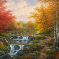 Autumn waterfall