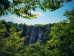 Plitvice Park with waterfalls everywhere you can see