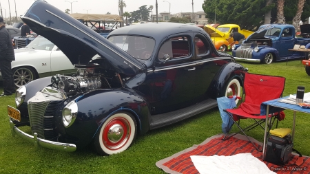 Classic and Vintage Car Show - black, california, car, channel, classic, coupe, deluxe, ford, islands, show, vintage