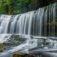 Sgwd Isaf Clun-gwyn Waterfall, Wales