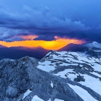 Sunset in a Storm, Hochkoenig, Austria