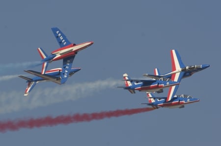 Aerobats - f-18, sky, air, jet, mach, runway, contrail, eagle, afterburn