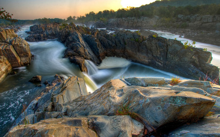 Spectacular Nature Photo - beautiful, forest, stunning, skies, river, nature, waterfall, spectacular, rocks