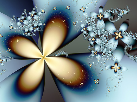 blue gold 4 wallpaper .jpg - abstract, flower, gold