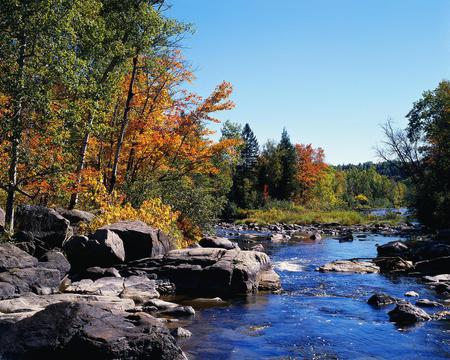 Lake - nature, sky, lake, trees, rocks