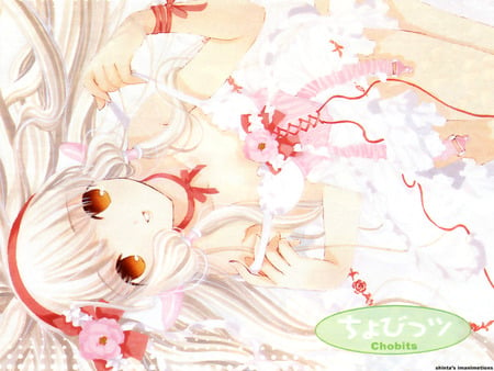 Chobits - chii, sexy, girl, long hair, chobits, orange eyes, blonde hair, anime, cute