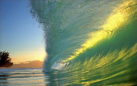 Wave - clark little, oceans, green, beaches, photography, waves