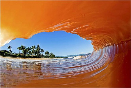 Red Wave   Mysterious Shot - beaches, oceans, clark little, red, photography, waves