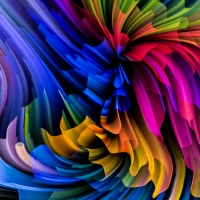 Abstract rainbow swirl