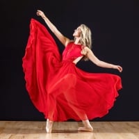 Ballerina in a Red Dress