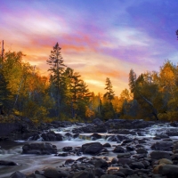 Autumn River at Tettegouche State Park, Minnesota