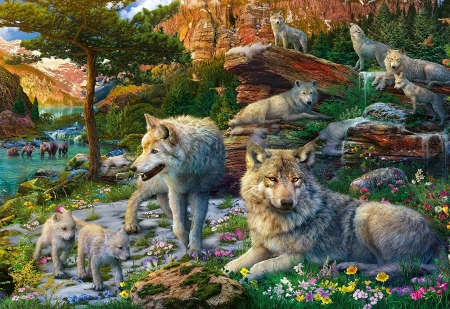 Wolves in Spring