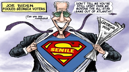 Senile Joe - stupid, senile, treason, notmypresident, fake