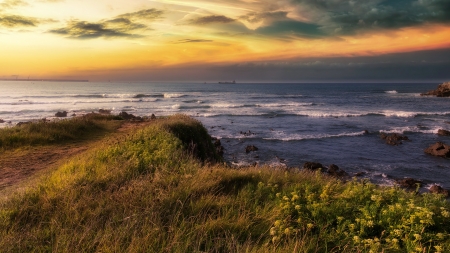 Coastline - Coastline, ocean, nature, sky