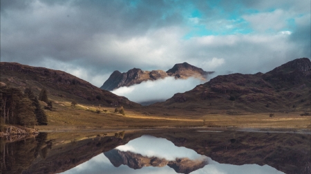 Lake Reflection - Lake, Nature, Reflection, tree
