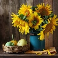 Still life with Sunflowers