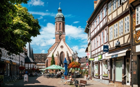 Einbeck, Saxony, Germany - old, marketplace, town, church, Germany, houses