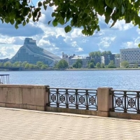 Promenade in Riga, Latvia