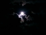 Moon on clouds