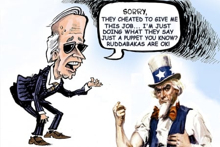 Stuffed - biden, uncle sam, marxist, cheat, fake