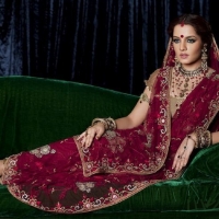 Celina Jaitley in traditional Indian clothing