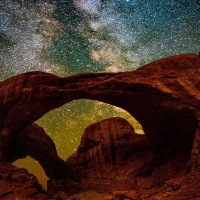 Milky Way over Double Arch, Moab