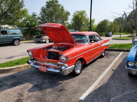 nice car - cool, red, classic, old