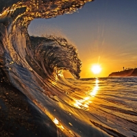 Waves at Sunset