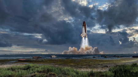 Space Shuttle - space, shuttle, liftoff, rocket